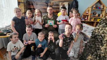 Провели встречу с бойцом Провели встречу с бойцом.